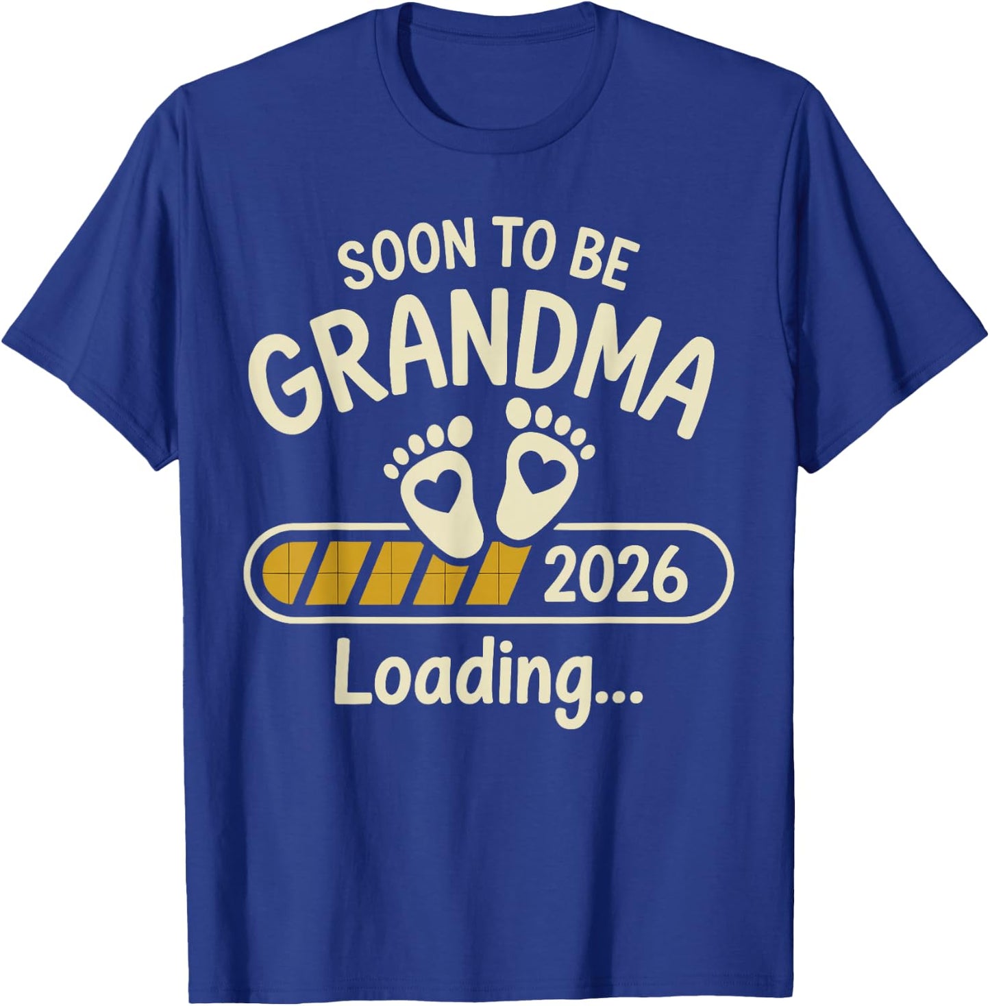 Promoted to Grandma 2026 Grandparents Baby Announcement T-Shirt - T-Shirt | Royal