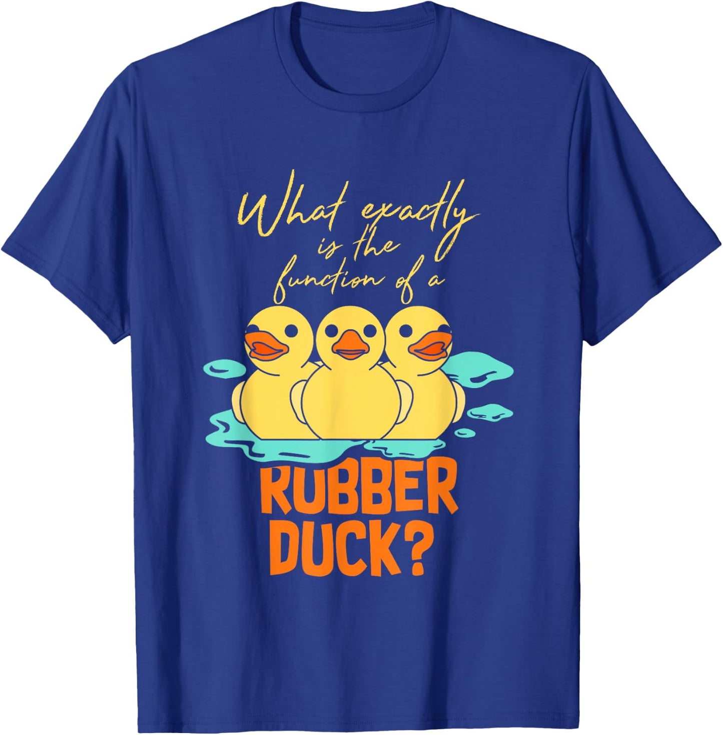 Rubber Duck Funny Animal Gift -Kids Black Small Classic Fit Short Sleeve T Back All Seasons T-Shirt - T-Shirt | Royal