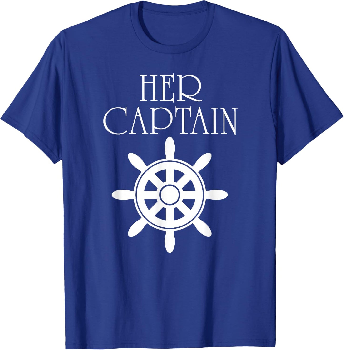 Funny Cruise Her Captain His Anchor Couple T-Shirt - T-Shirt | Royal