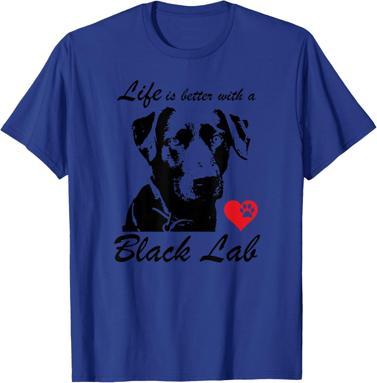 Black Lab Dog Face K9 I Love My Black Lab Dog Lovers Gift Men Women Kids T-Shirt - T-Shirt | Royal