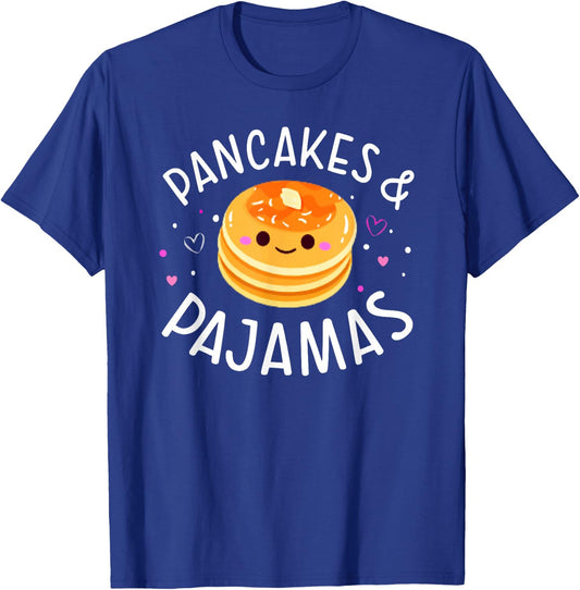 Pancakes and Pajamas Cute Kawaii Slumber Party T-Shirt - T-Shirt | Royal