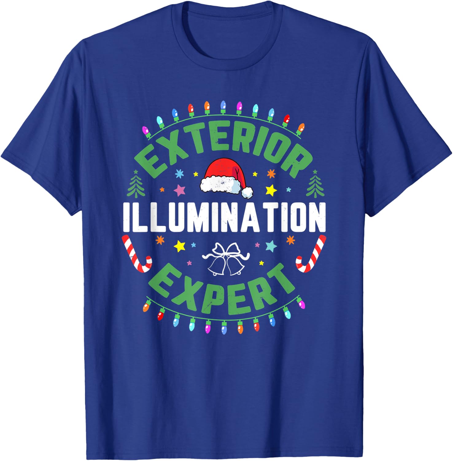 Exterior Illumination House Decor Expert Funny Christmas T-Shirt - T-Shirt | Royal