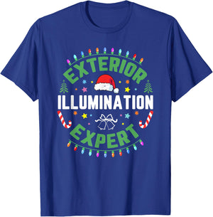 Exterior Illumination House Decor Expert Funny Christmas T-Shirt - T-Shirt | Royal