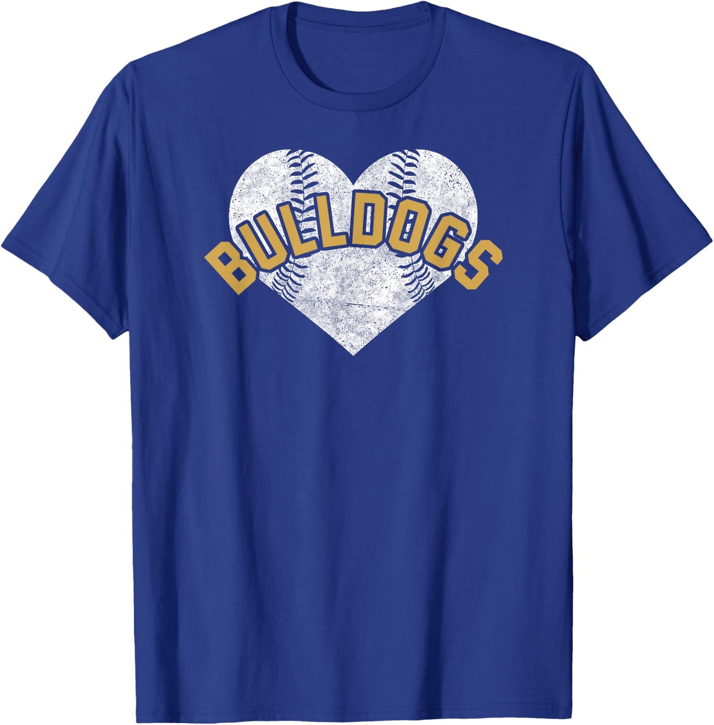 Bulldogs Baseball Softball Shirt High School Team Mascot Mom T-Shirt - T-Shirt | Royal