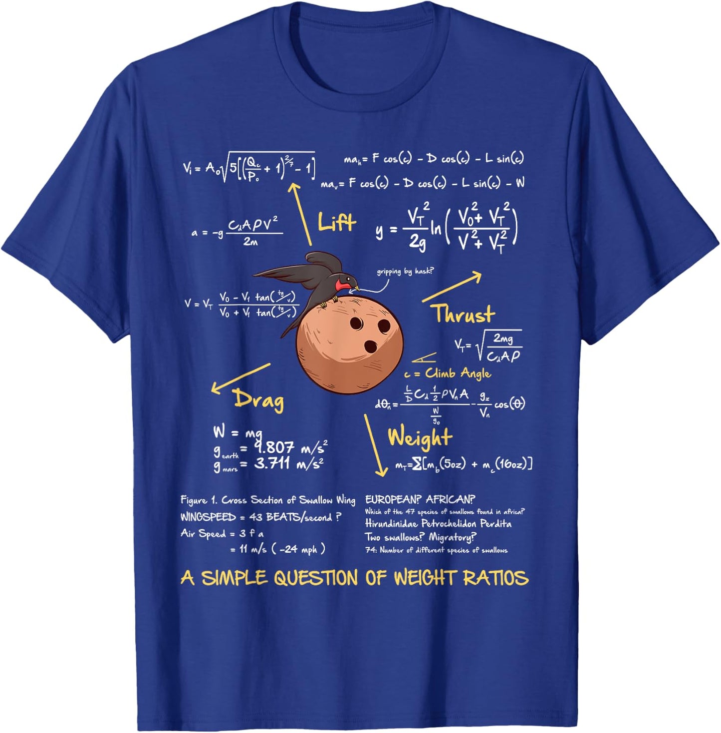 Simple Question of Weight Ratio Funny Math Teacher Geek T-Shirt - T-Shirt | Royal