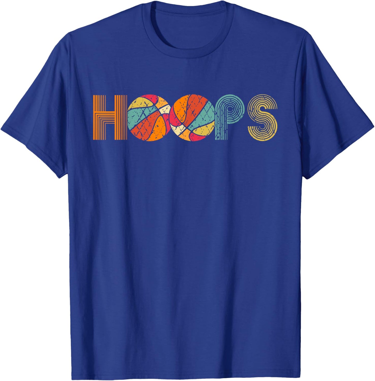 Retro Vintage Basketball Hoops Men, Woman & Kids T-Shirt - T-Shirt | Royal