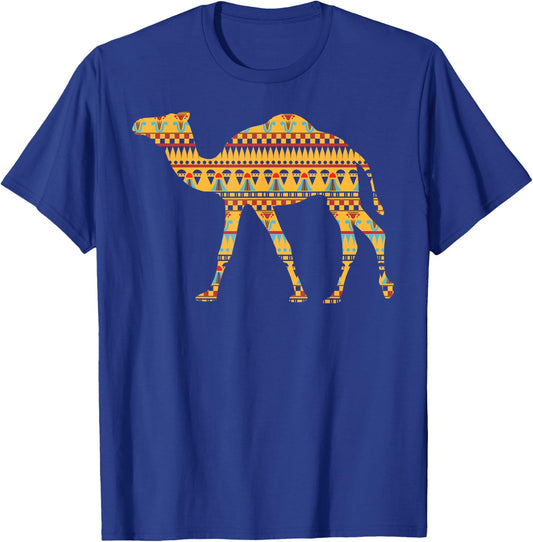 Camel T Shirt Middle Eastern Rug Pattern Women Men Kids T-Shirt - T-Shirt | Royal