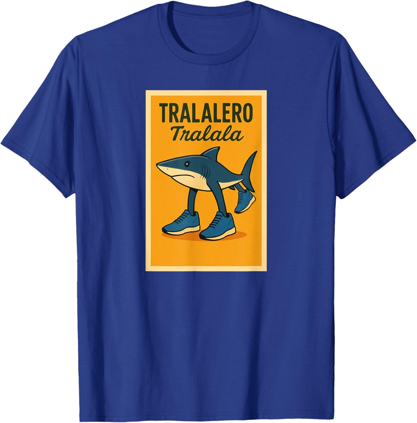 Tralalero Tralala Comic Poster Brainrot T-Shirt - T-Shirt | Royal