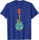 Funky Retro Mandolin Minimalist String Instrument Graphic T-Shirt - T-Shirt | Royal
