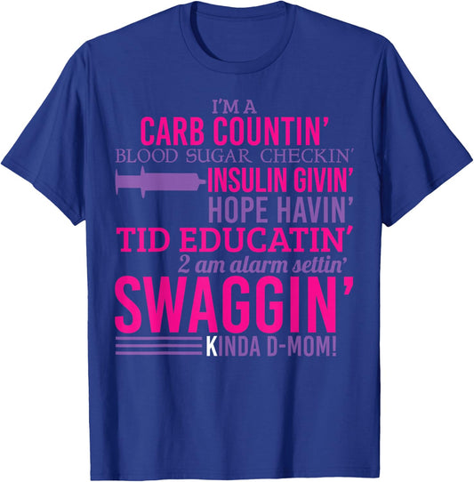 T1D Diabetic Funny Type 1 Diabetes Awareness Men Women Kid T-Shirt - T-Shirt | Royal