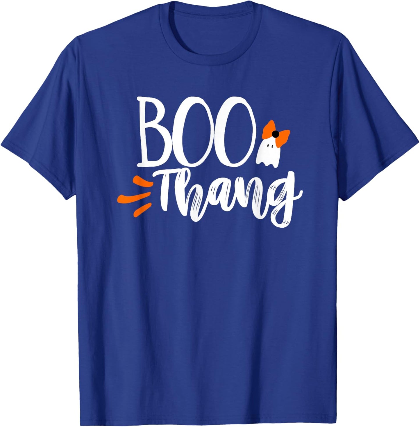 Boo Thang Thing Cute Halloween Ghost Girl's Bow Gift T-Shirt - T-Shirt | Royal