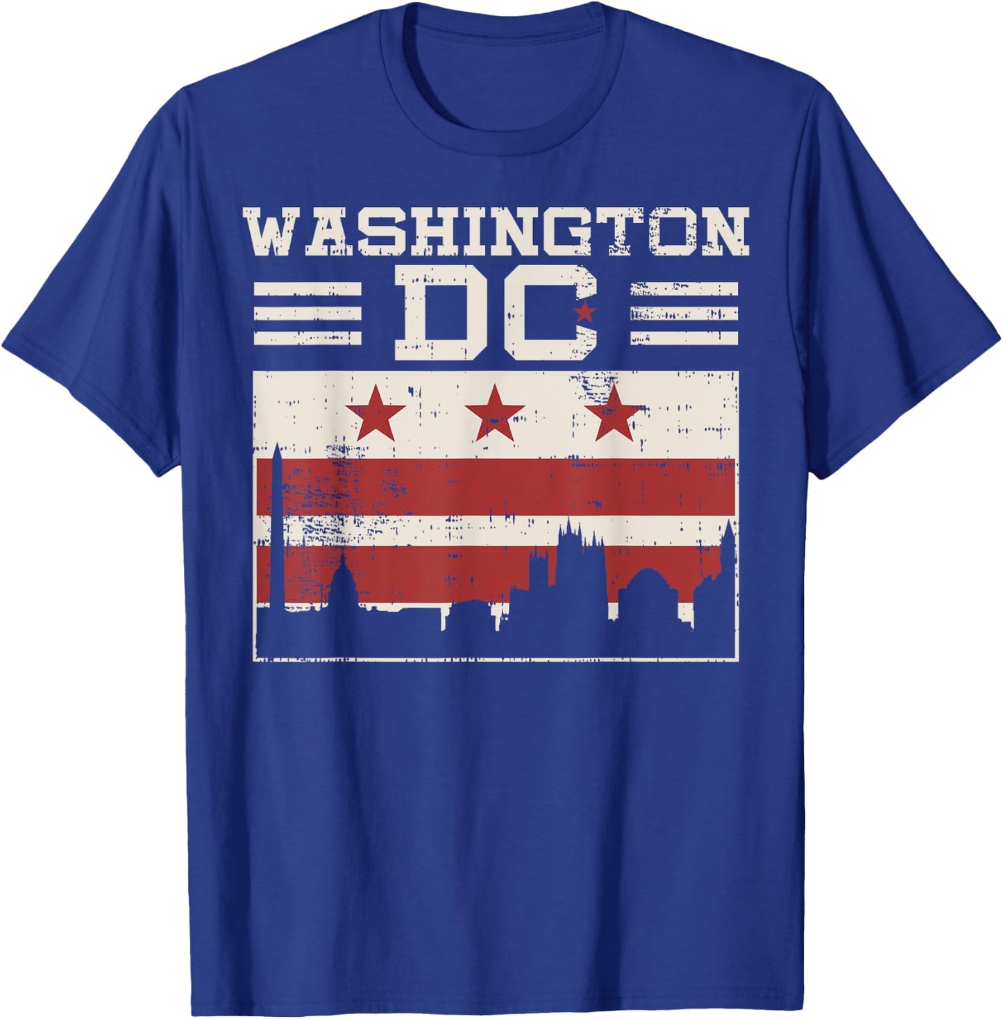 Fun Washington DC Com-ic Style Gift Design Idea T-Shirt - T-Shirt | Royal