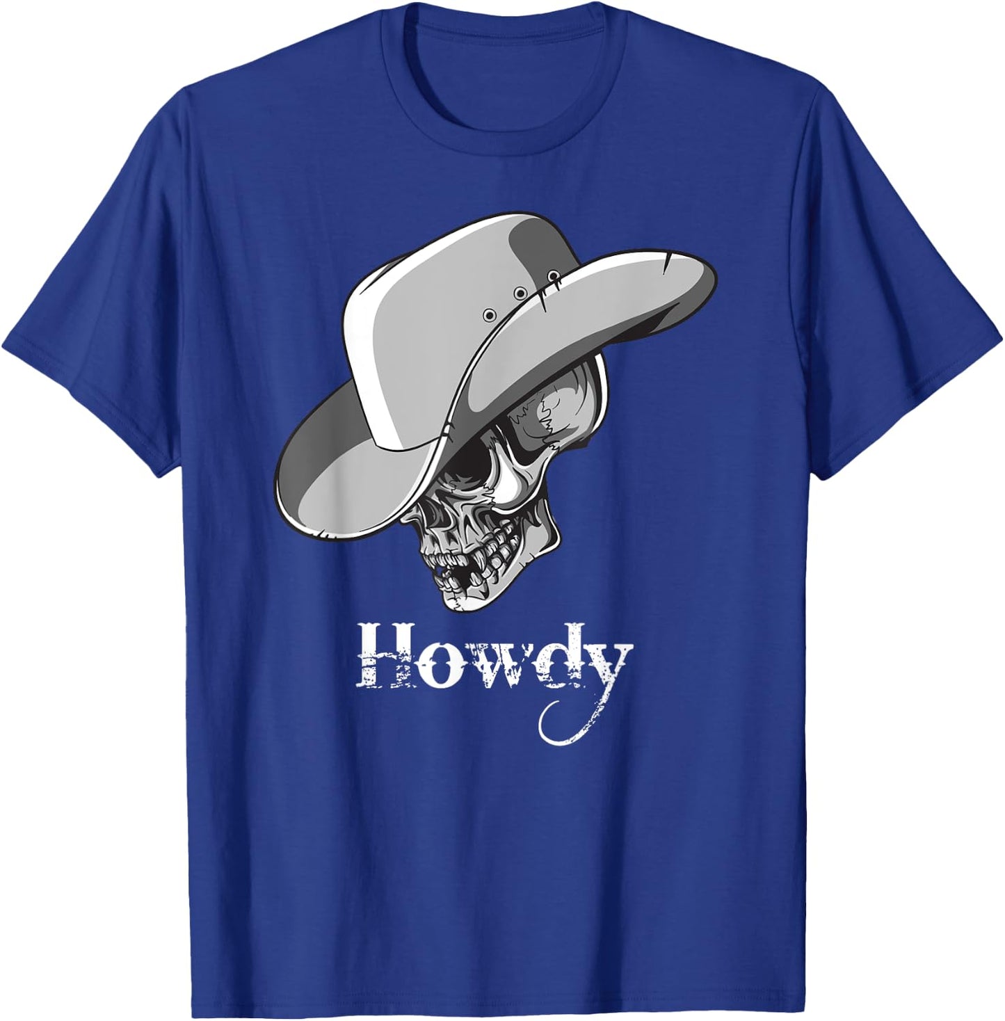 Cowboy Skeleton Howdy T-Shirt - T-Shirt | Royal