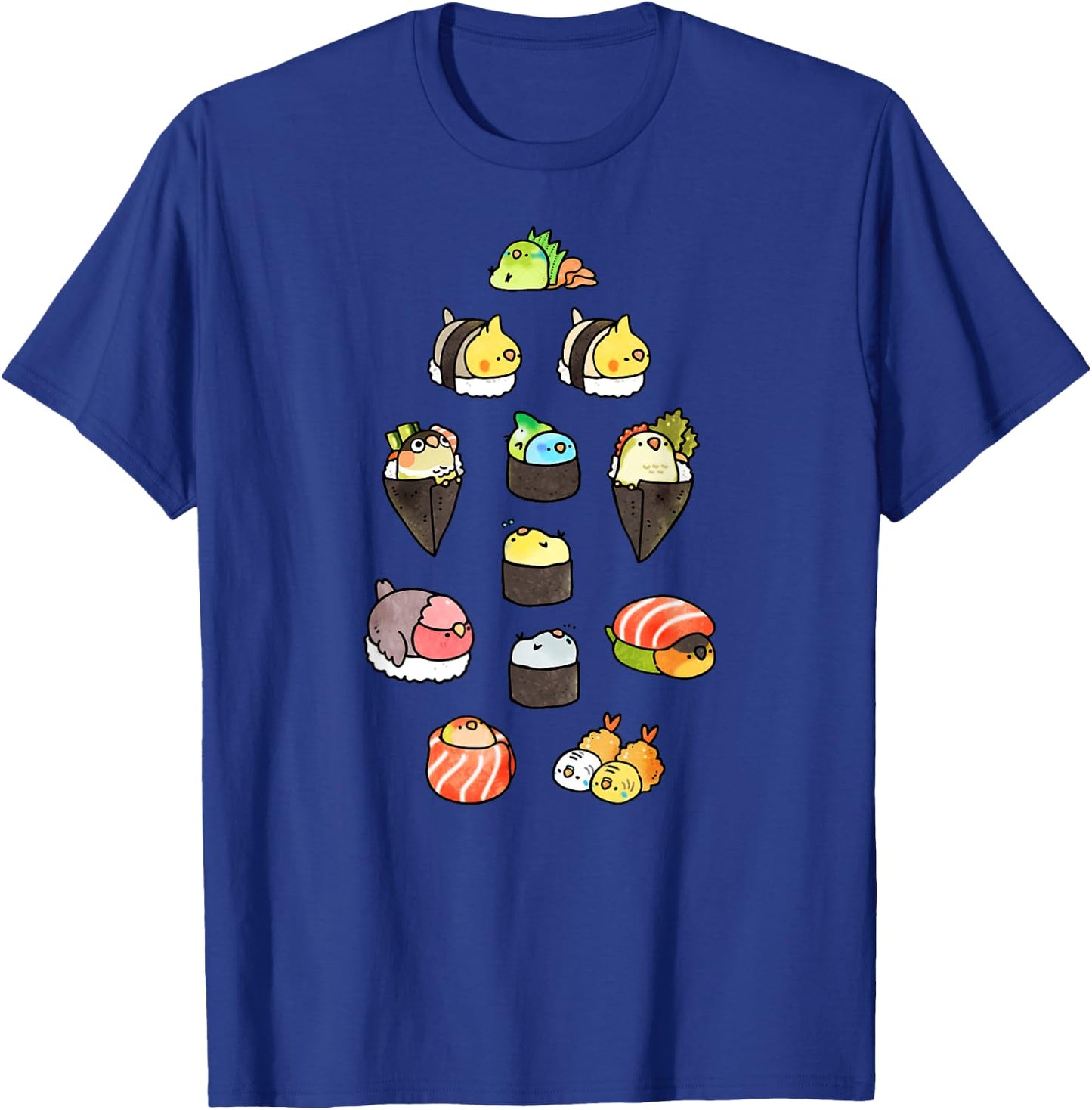 Bird Sushi Cute T-Shirt - T-Shirt | Royal