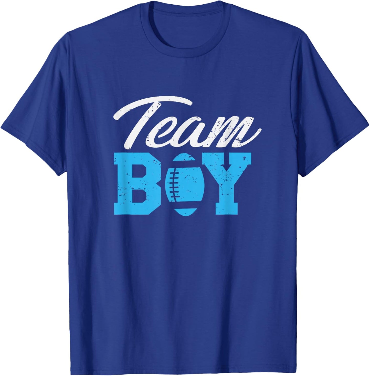 Team Boy Gender Reveal Shirts Graphic Football Gift T-Shirt - T-Shirt | Royal