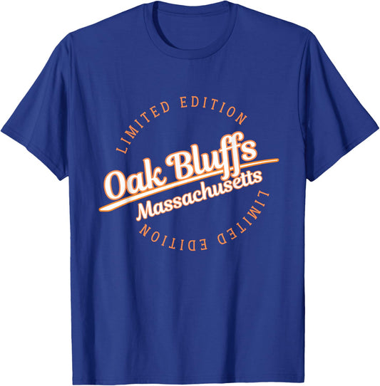 Retro Athletic Oak Bluffs MA Apparel T-Shirt - T-Shirt | Royal