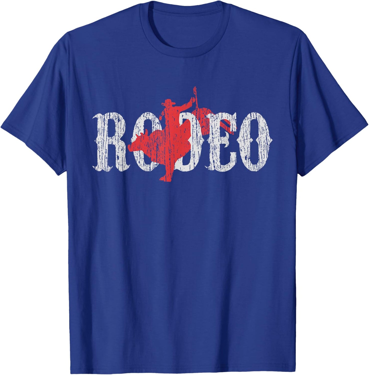 Bull Riding Rodeo Western Country Vintage Shirt T-Shirt - T-Shirt | Royal