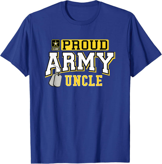 Proud Army Uncle Shirt Military Pride T Shirt T-Shirt - T-Shirt | Royal