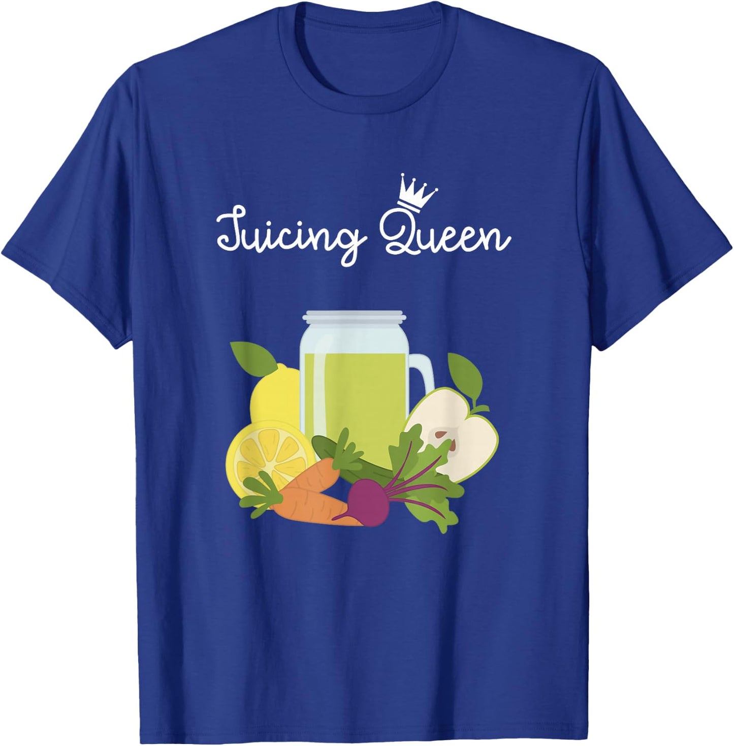 Juicing Queen Green Juice Vegetarian Vegan Gift T Shirt T-Shirt - T-Shirt | Royal