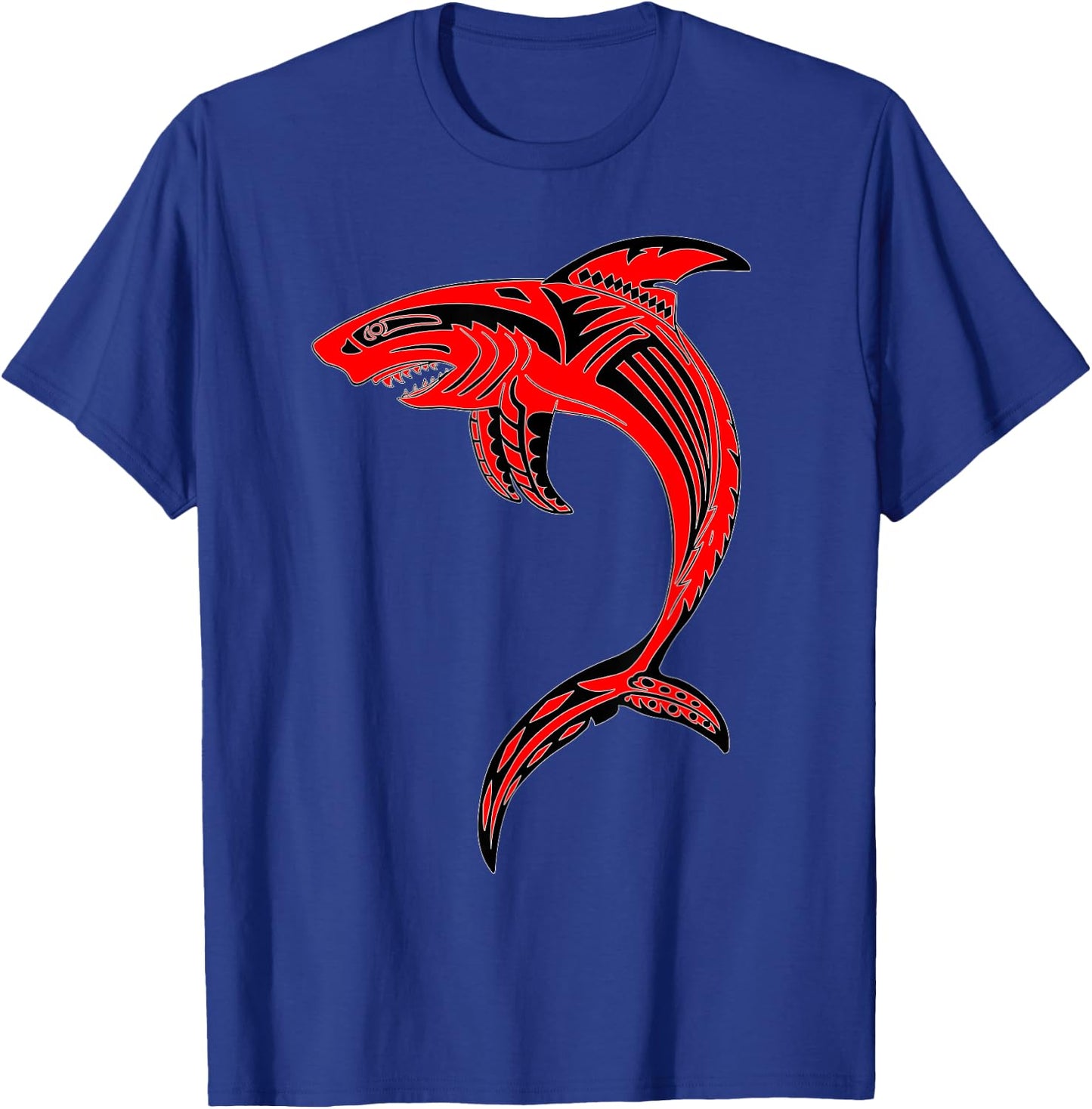 Maori Shark Inspirational Tribal Animal Art T-Shirt - T-Shirt | Royal