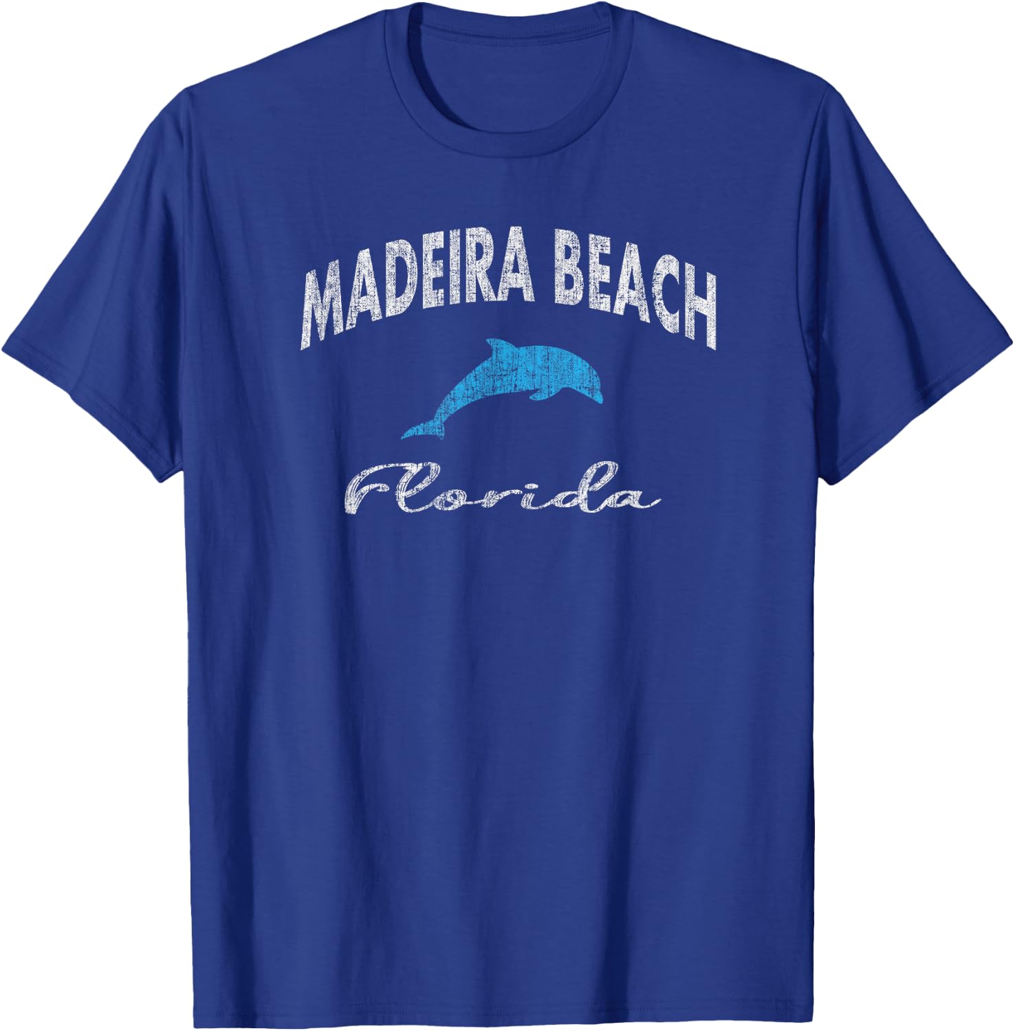 Vintage Madeira Beach FL Dolphin Women Kids T-Shirt - T-Shirt | Royal