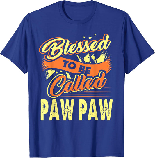 Fathers Day Blessed To Be Called Paw Paw Gift T-Shirt - T-Shirt | Royal