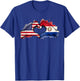 Paraguay Flag Half Paraguayan Half America T-Shirt - T-Shirt | Royal
