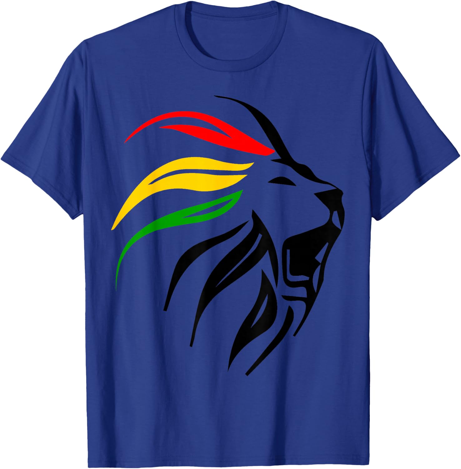 Rasta Lion Rastafari Colours Gift Reggae Lover T-Shirt - T-Shirt | Royal