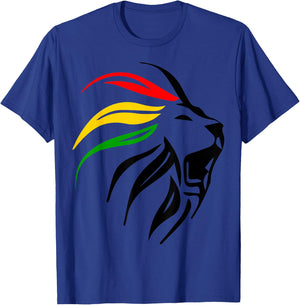 Rasta Lion Rastafari Colours Gift Reggae Lover T-Shirt - T-Shirt | Royal