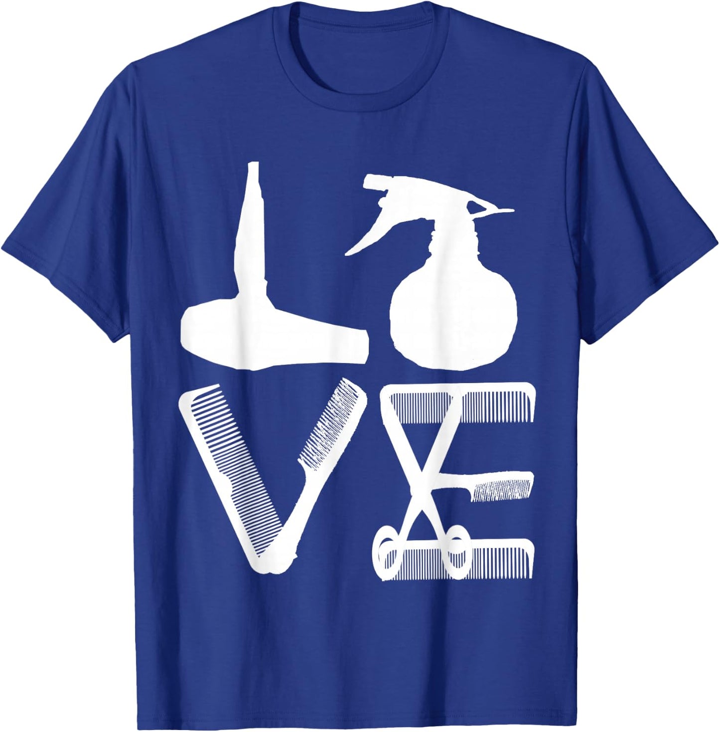 Hairdresser Love Hair Salon Haircutter Hairstylist Barber T-Shirt - T-Shirt | Royal