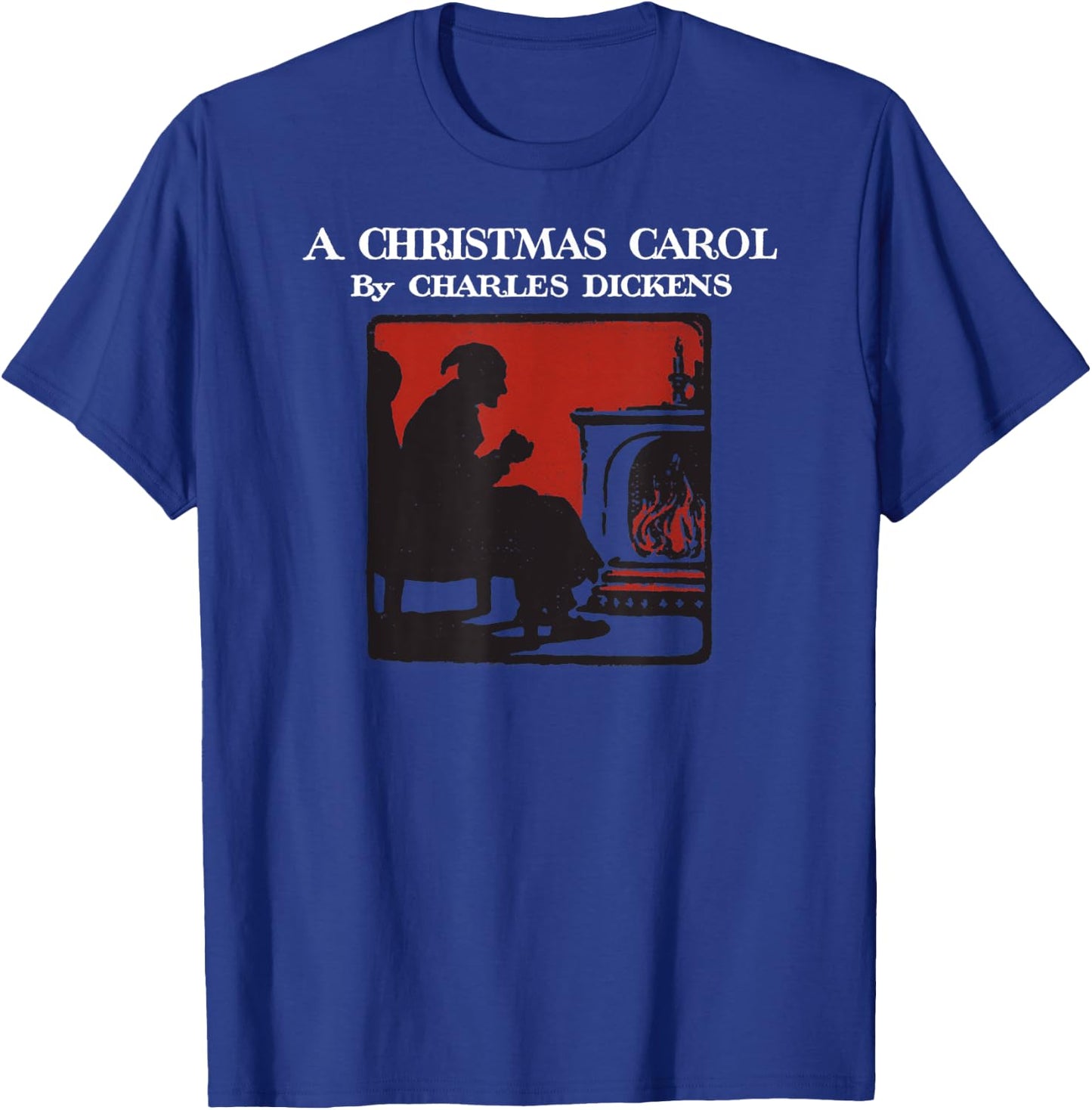 Charles Dickens Vintage Scrooge A Christmas Carol Book Art T-Shirt - T-Shirt | Royal