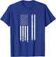 Honor & Respect Police Officer Thin Blue Line Flag T-Shirt - T-Shirt | Royal