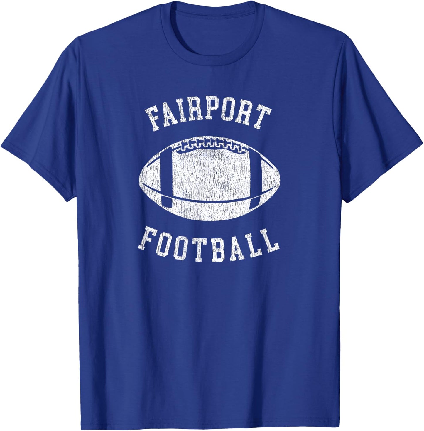 Fairport Football Distressed Vintage 80's Throwback Classic T-Shirt - T-Shirt | Royal