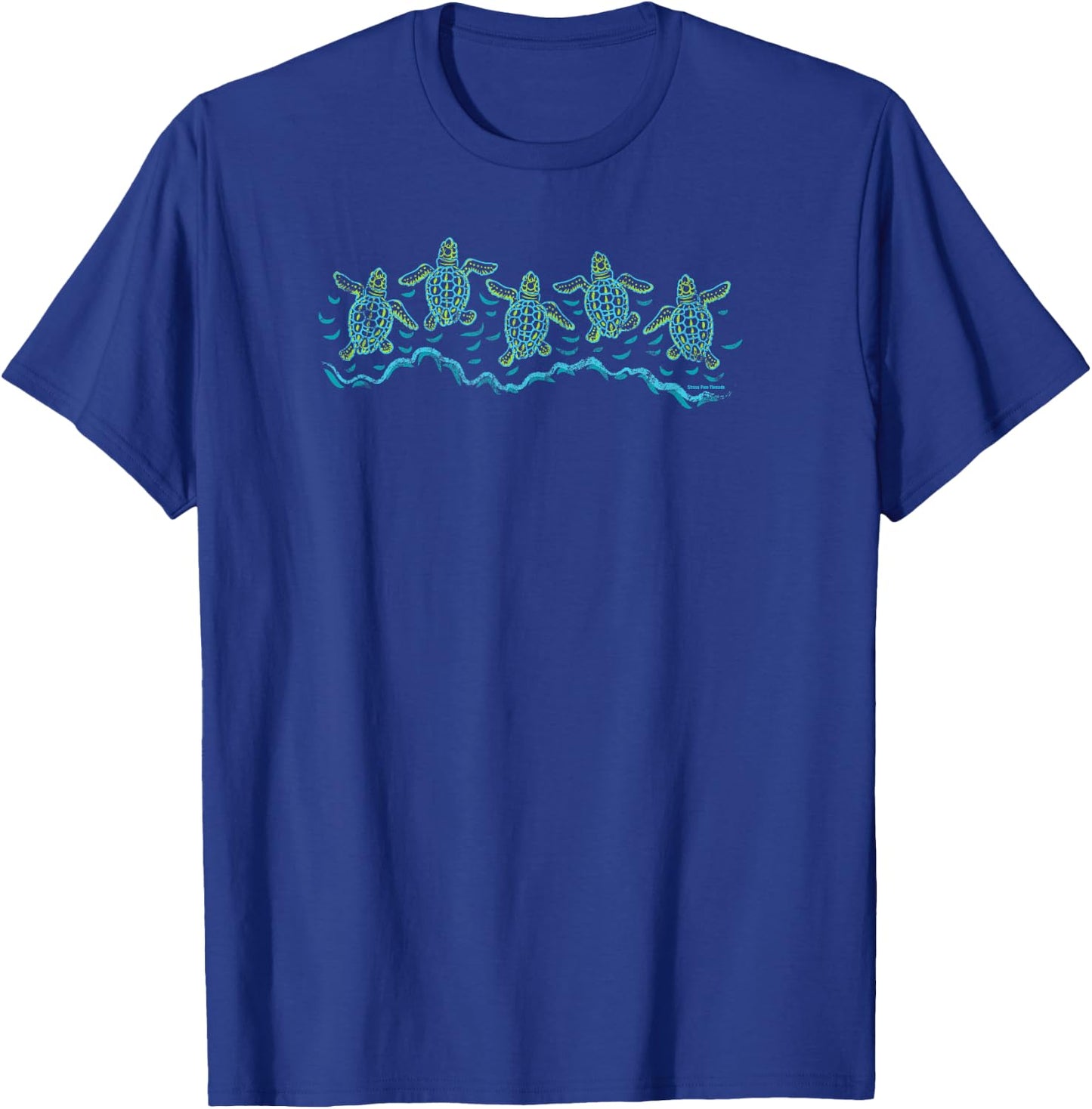 Baby Sea Turtles Vintage Beach T-Shirt - T-Shirt | Royal