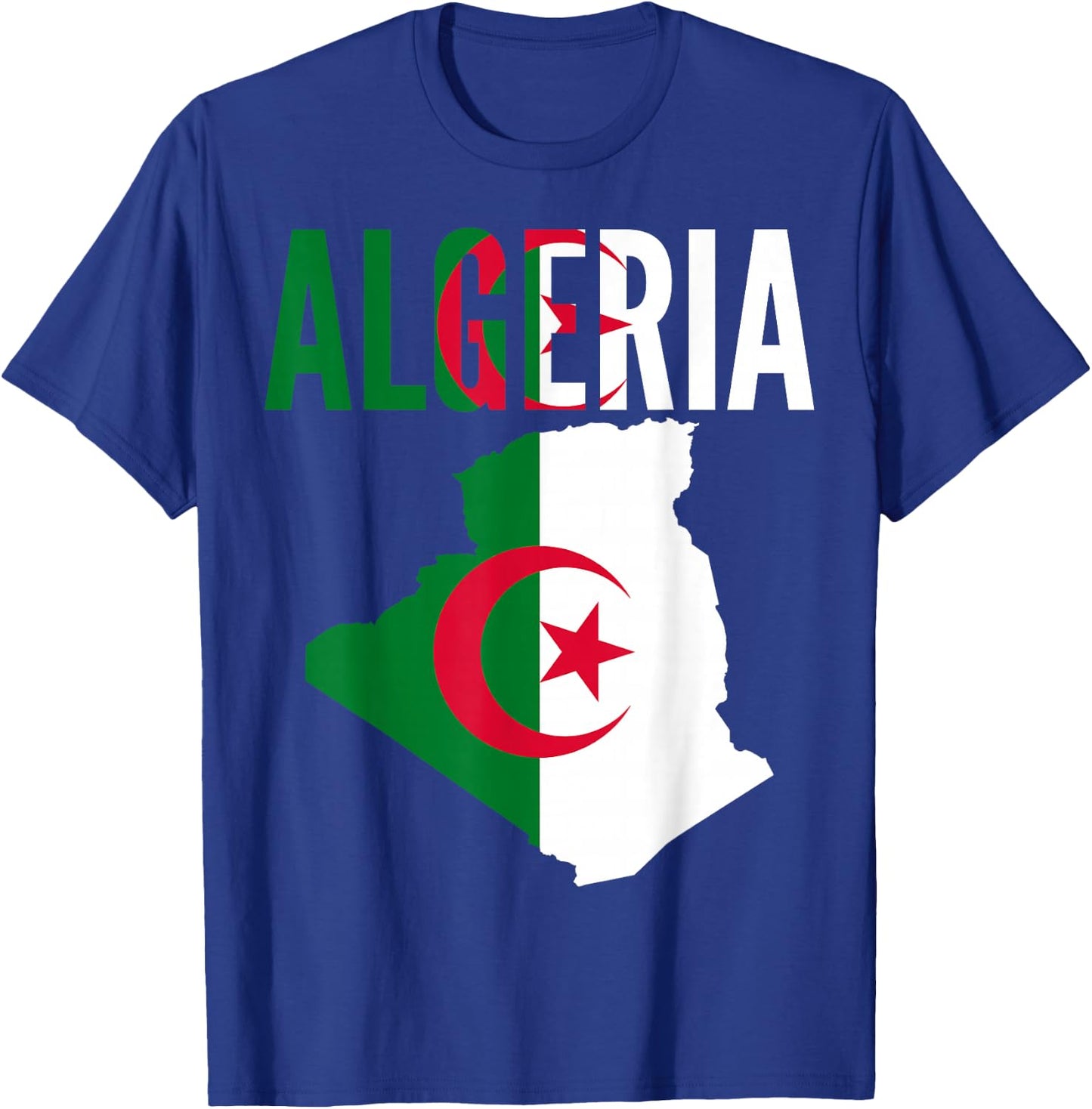 Algerian - Algeria Country Map Flag T-Shirt - T-Shirt | Royal