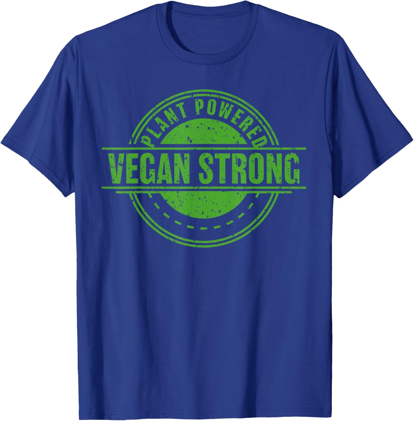 Vegan Gym Shirt, Plant Strong T-Shirt - T-Shirt | Royal