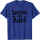 Soccer Aunt Heart Sport Lover Auntie Mother's Day T-Shirt - T-Shirt | Royal