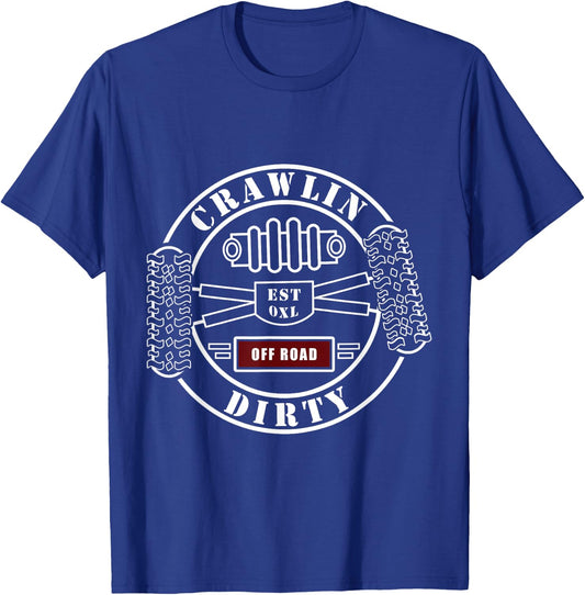 Big Tires Off-Road RC Rock Crawling 4x4 Four Wheel T-Shirt - T-Shirt | Royal