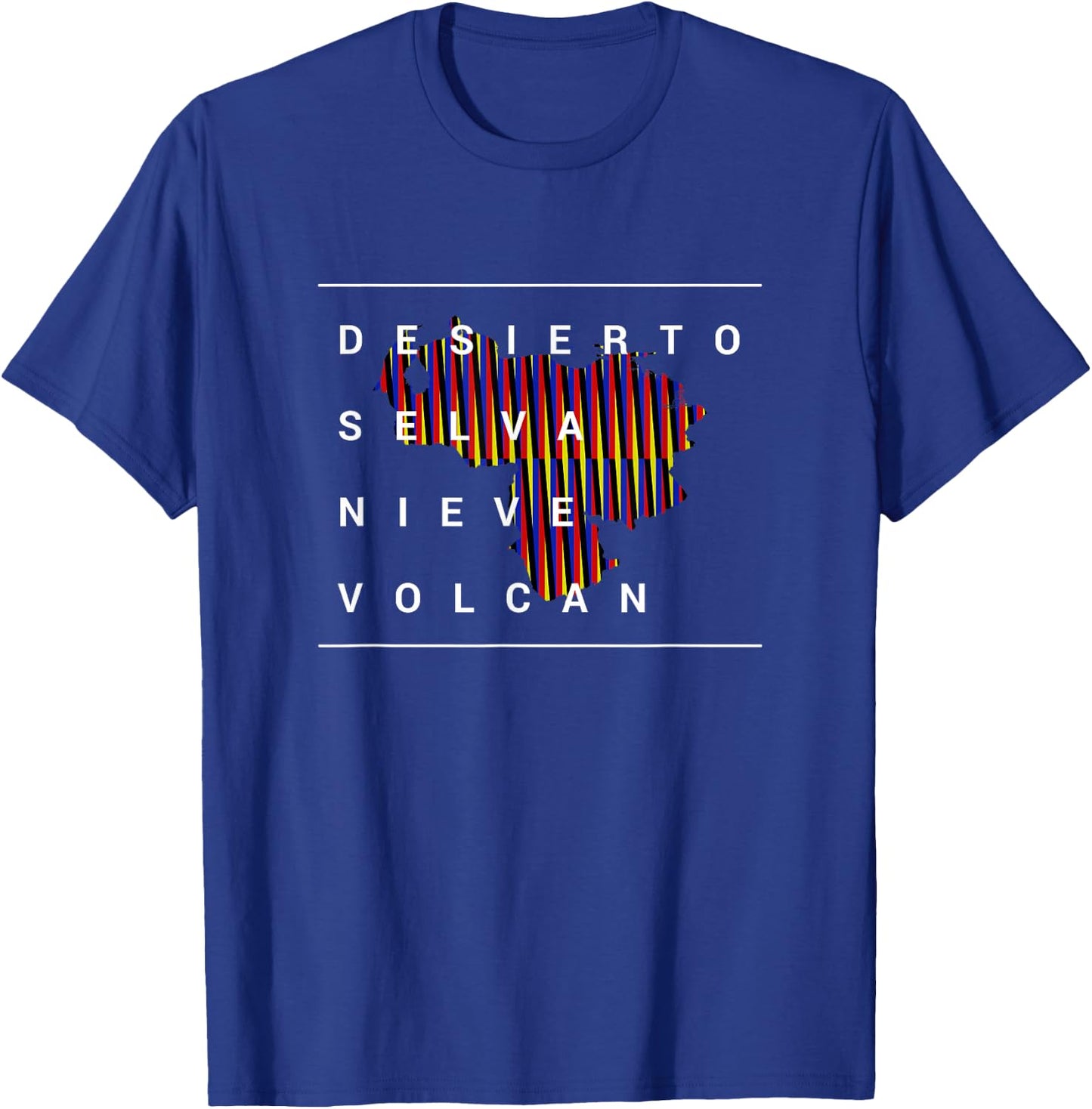 Venezuela Desierto Selva Nieve Venezuelan Chromatic Art Gift T-Shirt - T-Shirt | Royal