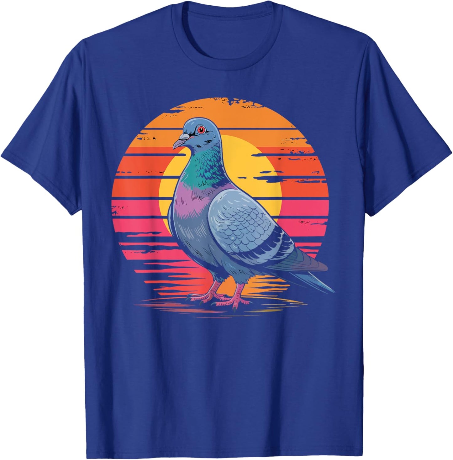 Retro Pigeon Lover Urban Birdwatching Gifts Women T-Shirt - T-Shirt | Royal