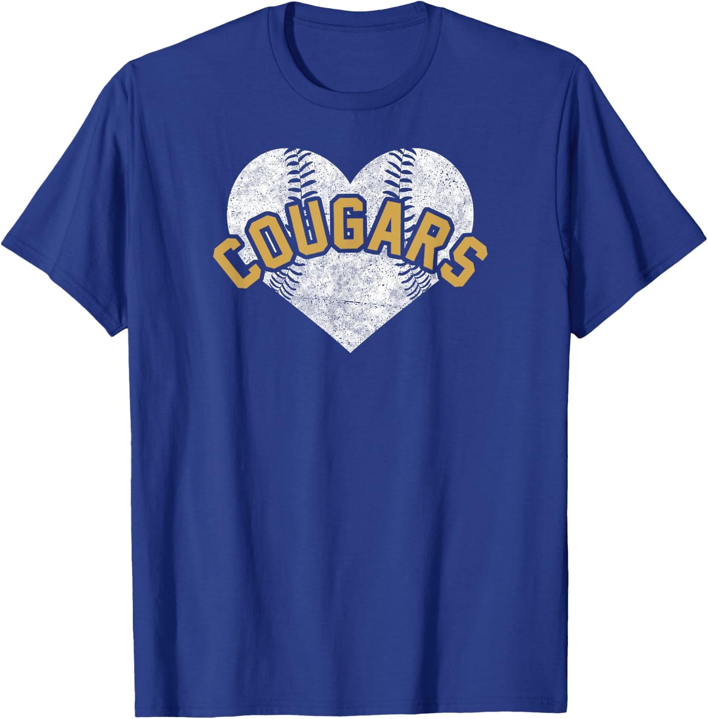 Cougars Baseball Softball Shirt High School Team Mascot Mom T-Shirt - T-Shirt | Royal