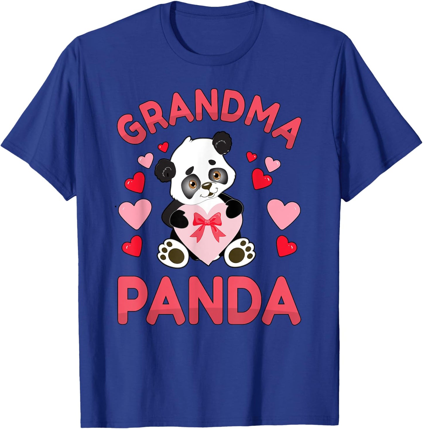 Grandma Panda Her Birthday Love Heart Grandmother Bear Lover T-Shirt - T-Shirt | Royal