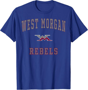 West Morgan High School Rebels C1 T-Shirt - T-Shirt | Royal