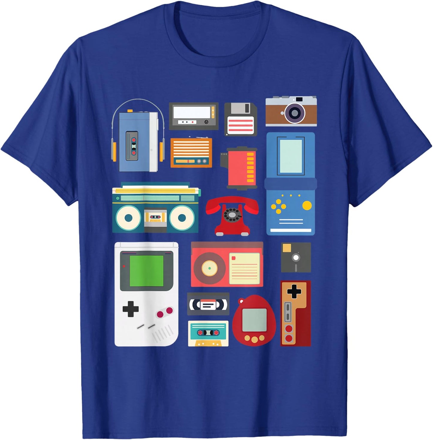 Retro/Vintage 90s Technology Old Gadgets Gift T-Shirt - T-Shirt | Royal