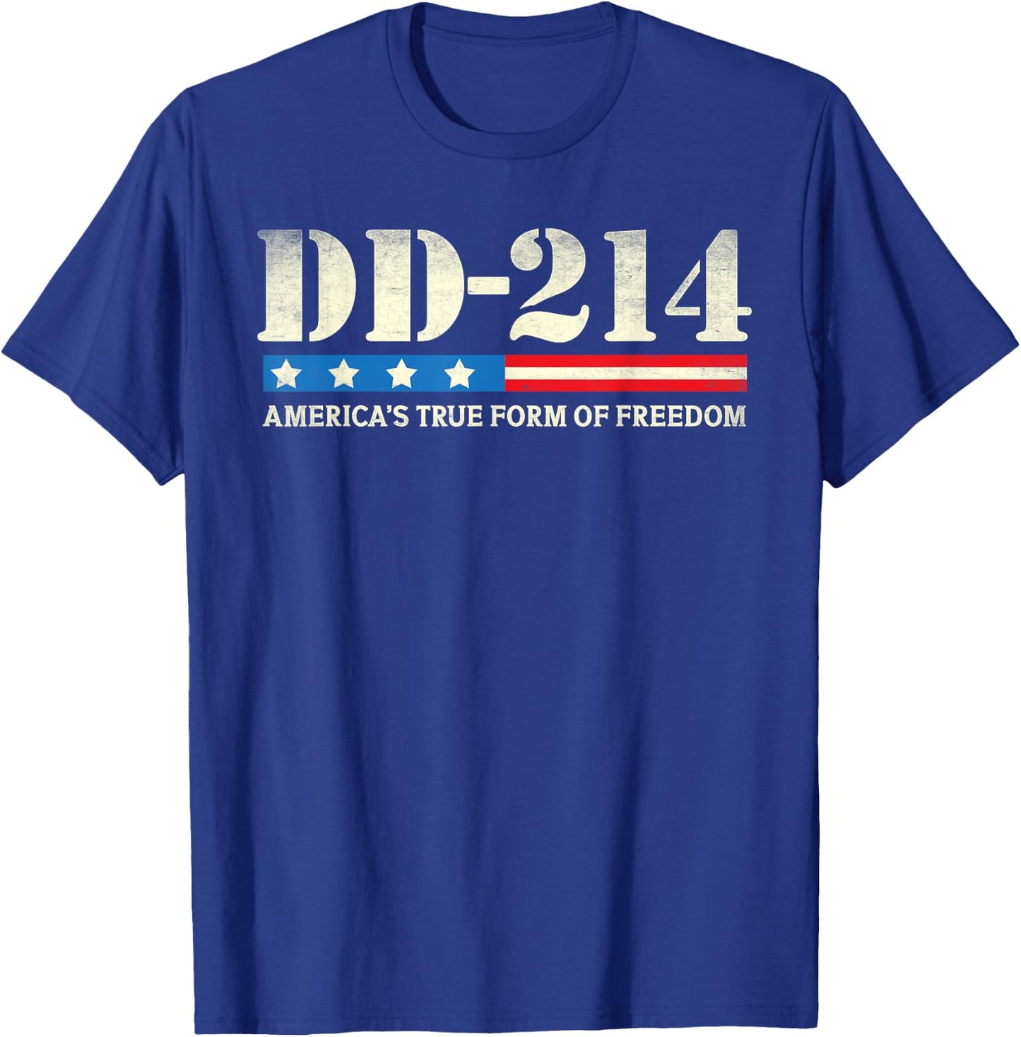 DD-214 Alumni Veterans Patriotic US American Flag T-Shirt - T-Shirt | Royal