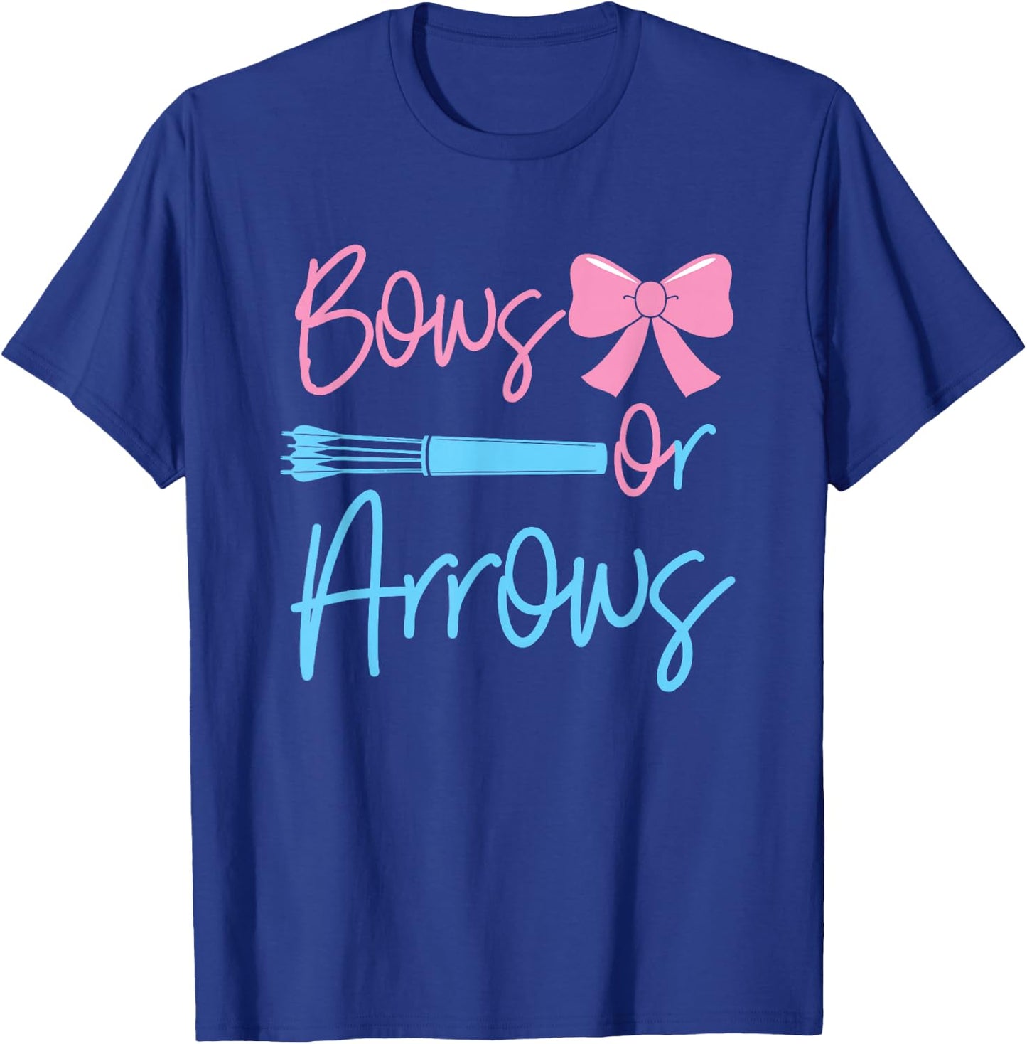 Bows or Arrows gender reveal party idea for mom or dad T-Shirt - T-Shirt | Royal