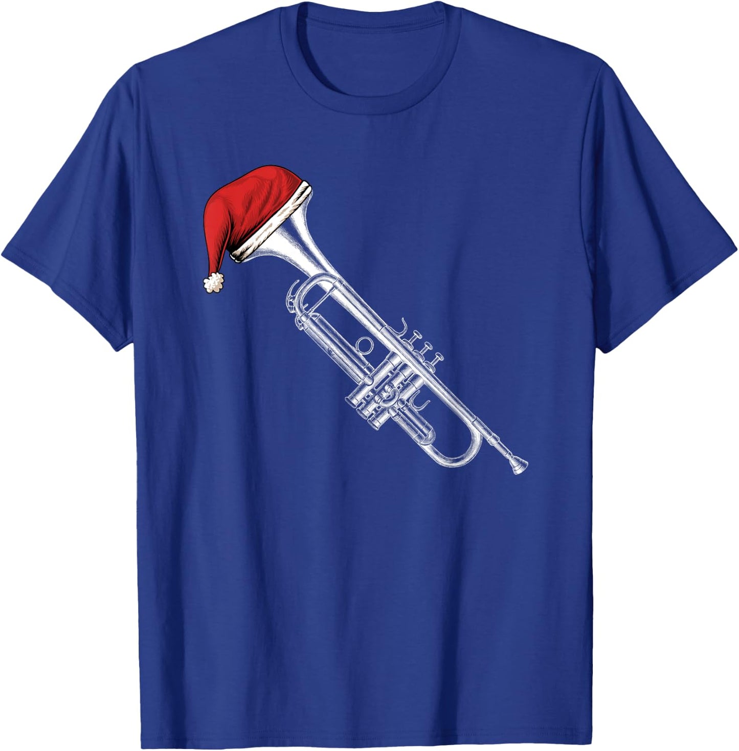 Santa Trumpet Christmas Jazz Music Xmas | For Trumpet Player T-Shirt - T-Shirt | Royal