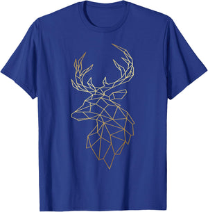 Deer Shirt Geometric Polygonal Abstract Art T-Shirt - T-Shirt | Royal