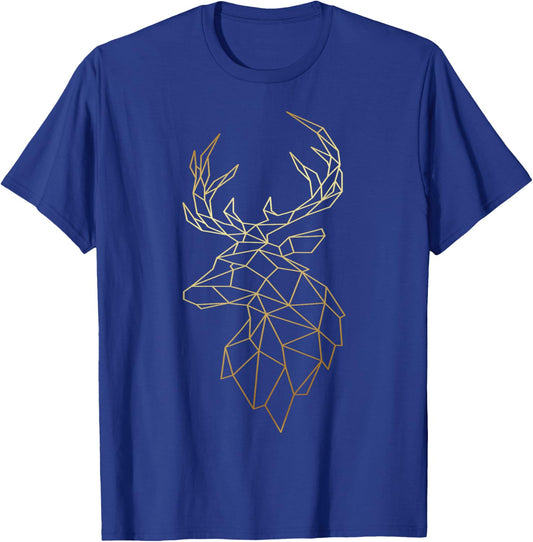 Deer Shirt Geometric Polygonal Abstract Art T-Shirt - T-Shirt | Royal