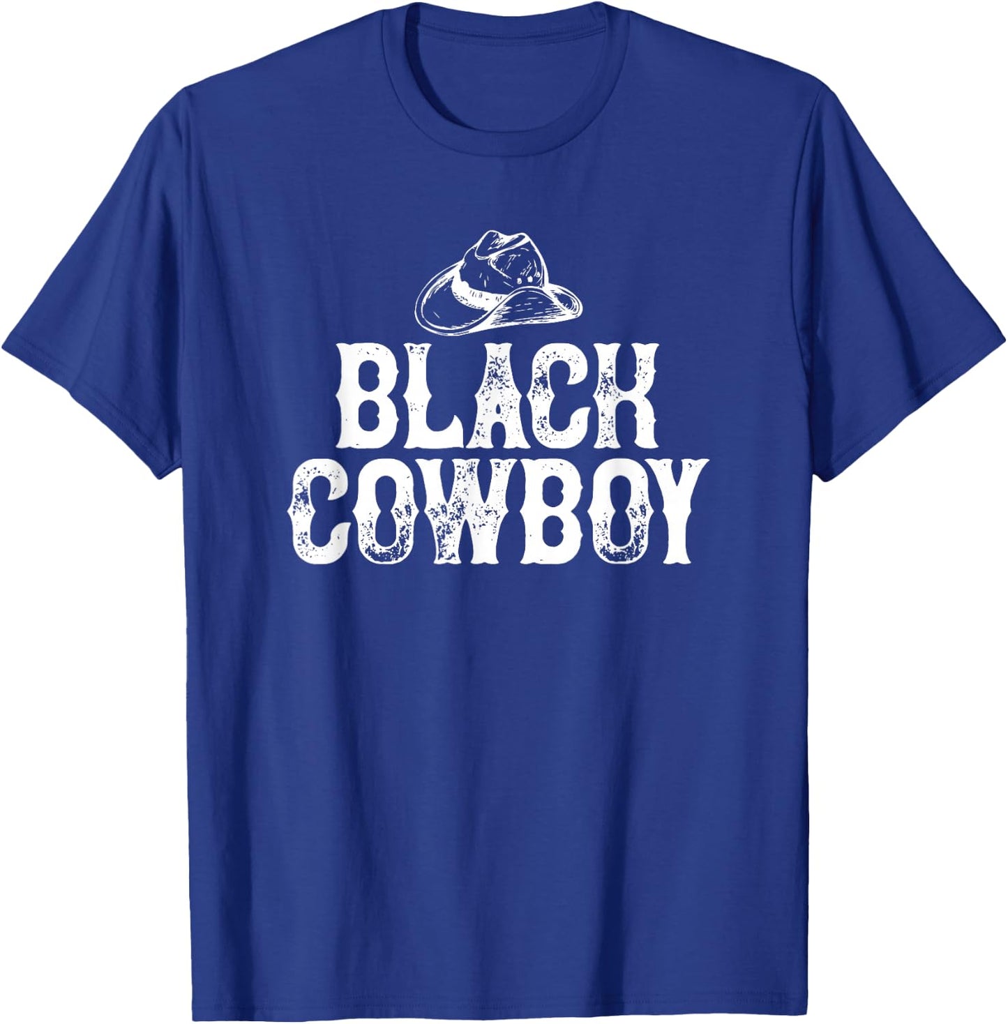 Black Cowboy Vintage Gift T-Shirt - T-Shirt | Royal